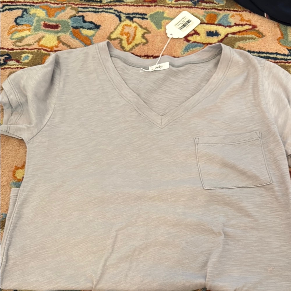 Gray V-Neck Kids Shirt